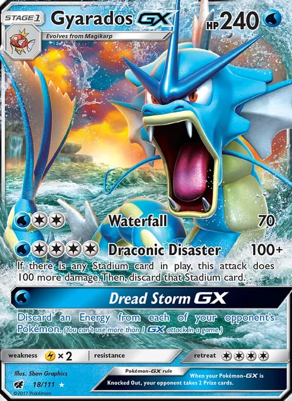 Gyarados GX card in English
