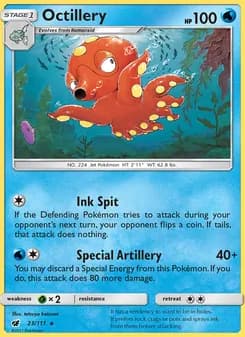 Octillery card in English