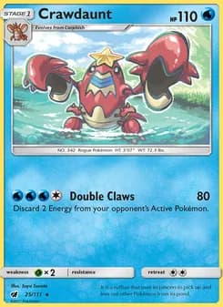 Crawdaunt card in English