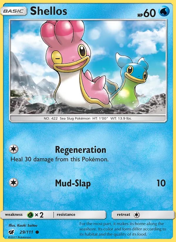 Shellos card in English