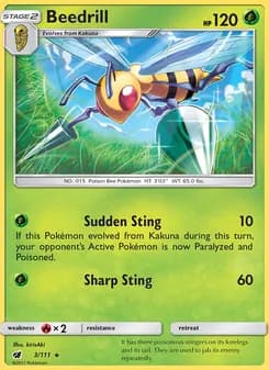 Beedrill card in English