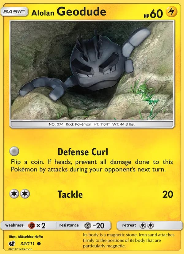 Alolan Geodude card in English