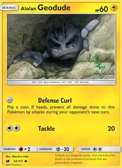 Alolan Geodude card in English