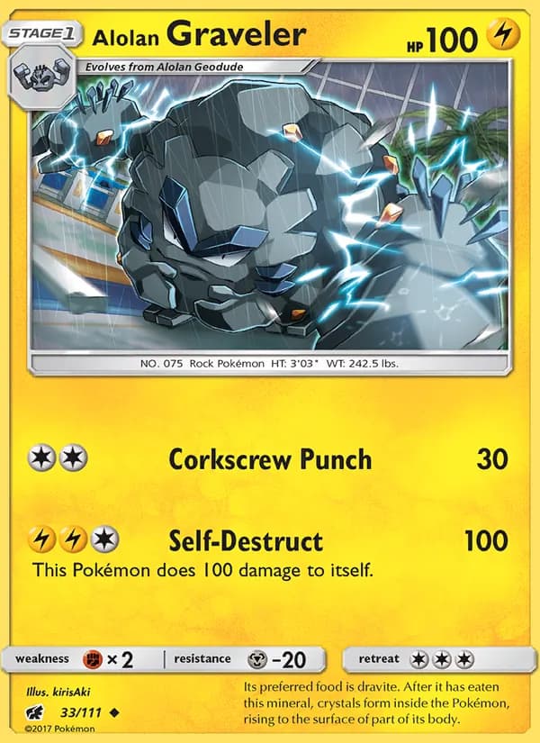 Alolan Graveler card in English