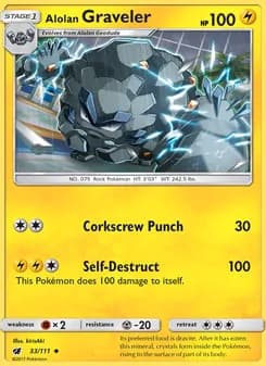Alolan Graveler card in English