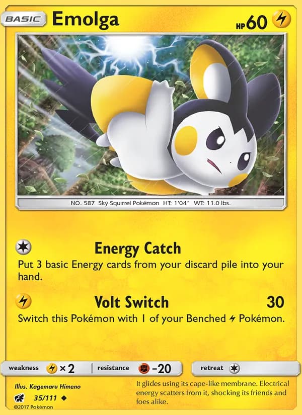 Emolga card in English
