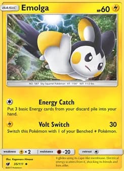 Emolga card in English