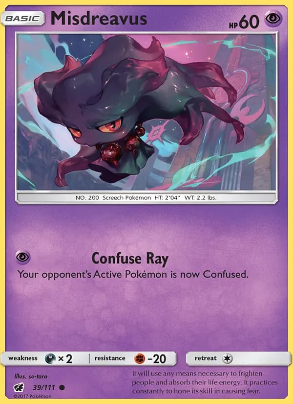 Misdreavus card in English
