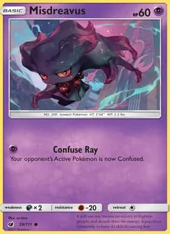 Misdreavus card in English