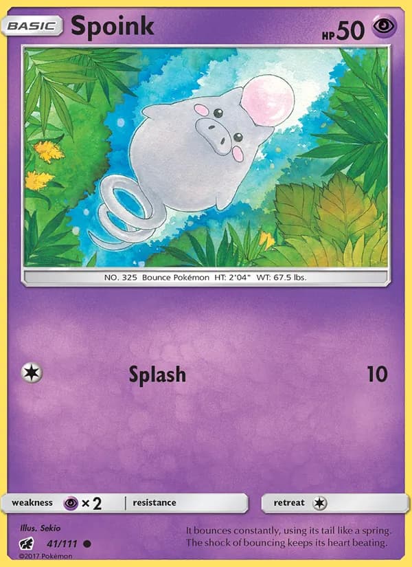 Spoink card in English