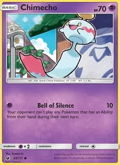 Chimecho card in English