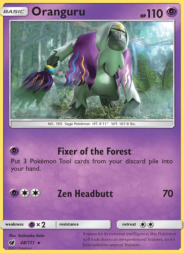 Oranguru card in English