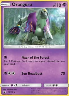 Oranguru card in English