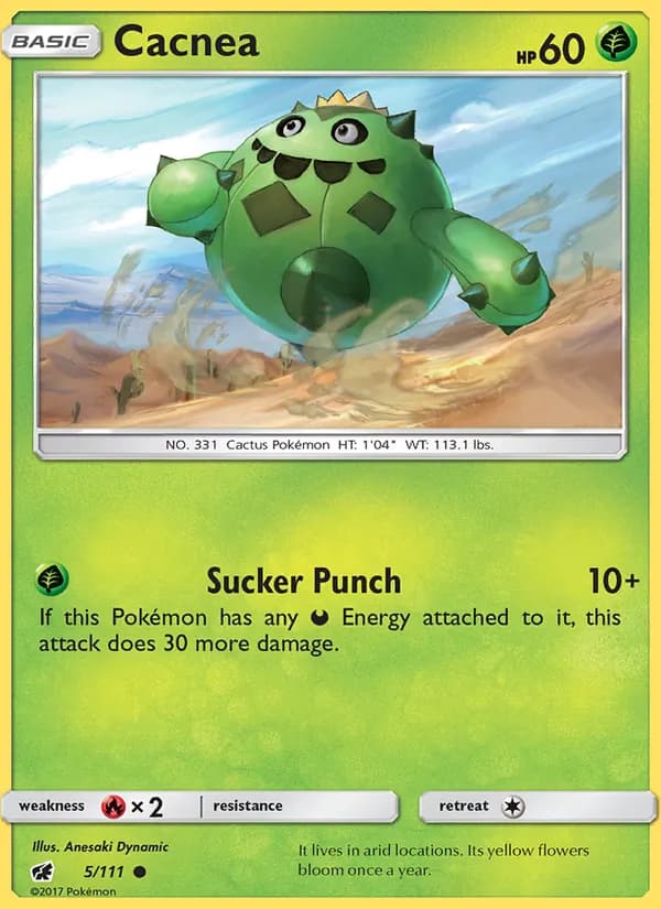 Cacnea card in English