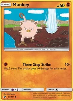 Mankey card in English