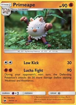 Primeape card in English