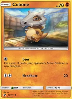 Cubone card in English