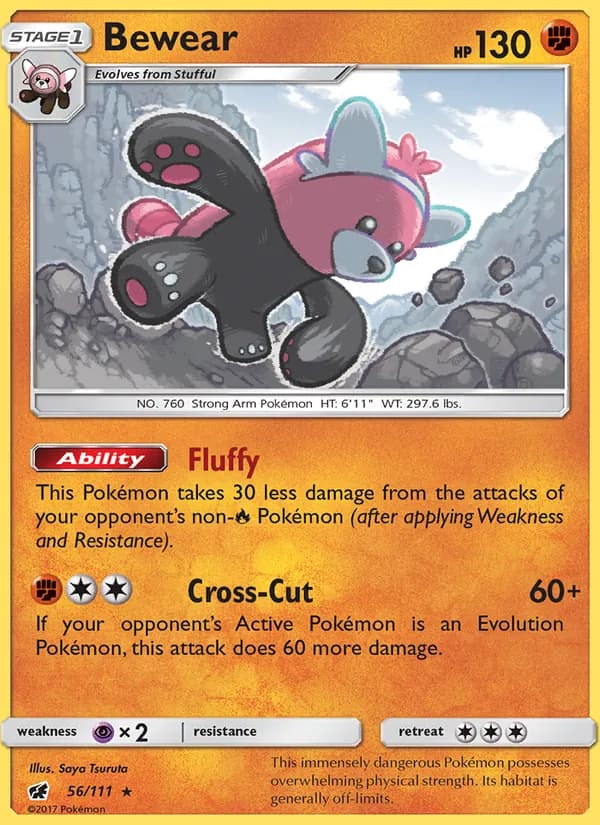 Bewear card in English