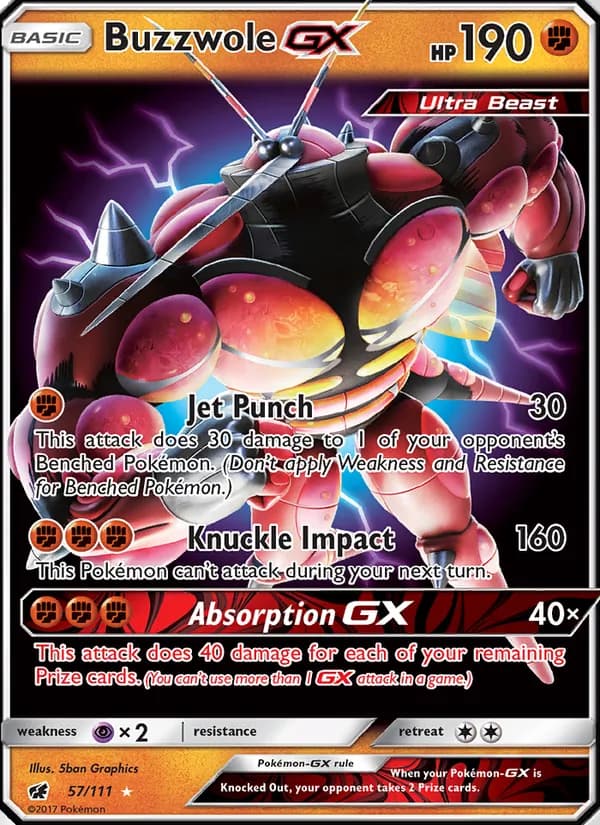 Buzzwole GX card in English