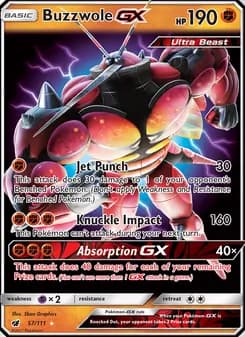Buzzwole GX card in English