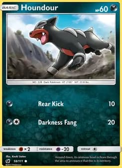 Houndour card in English