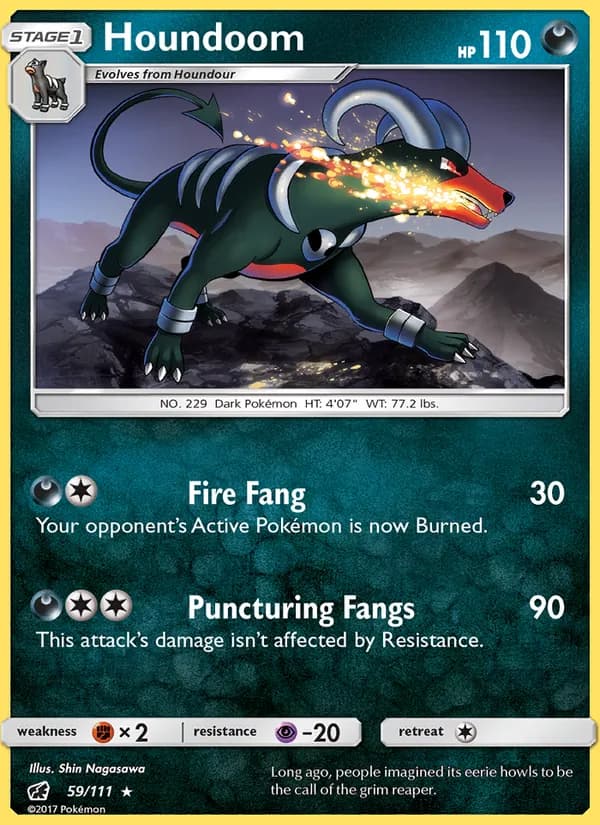 Houndoom card in English