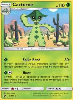 Cacturne card in English