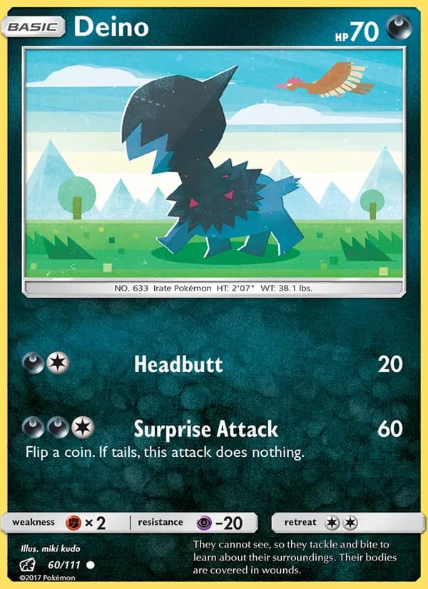 Deino card in English