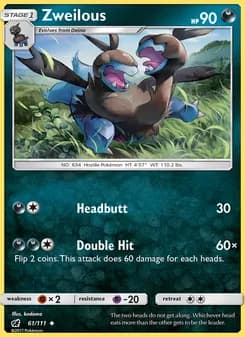 Zweilous card in English