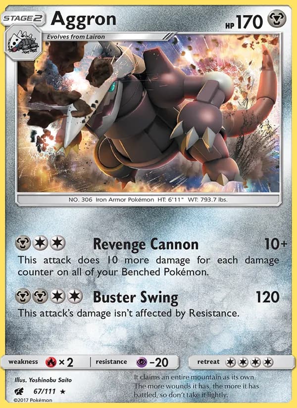 Aggron card in English