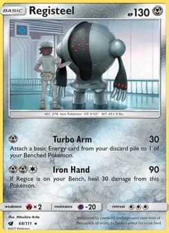 Registeel card in English