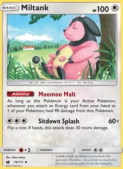 Miltank card in English