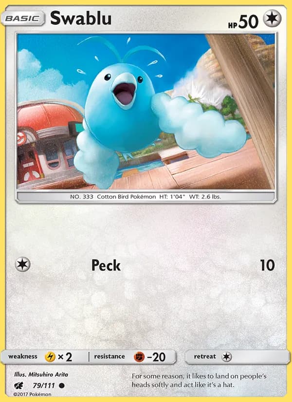 Swablu card in English