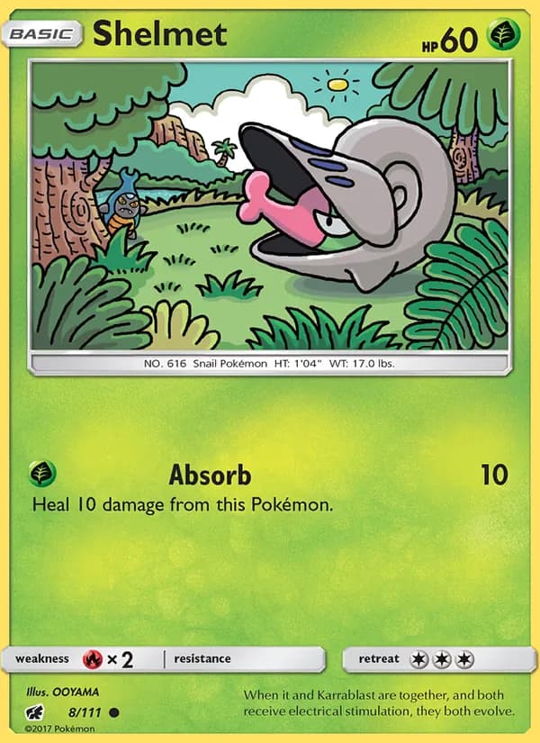 Shelmet card in English