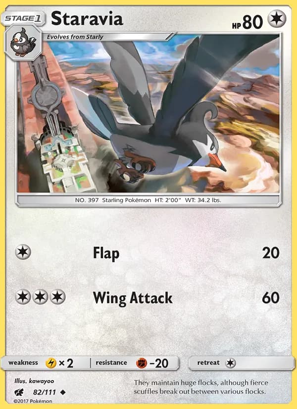 Staravia card in English