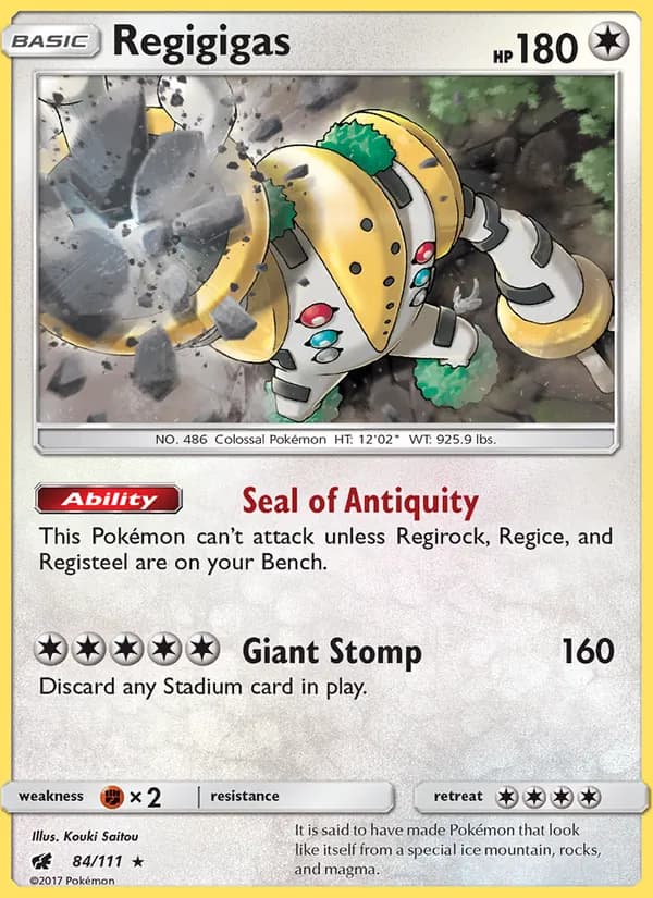 Regigigas card in English