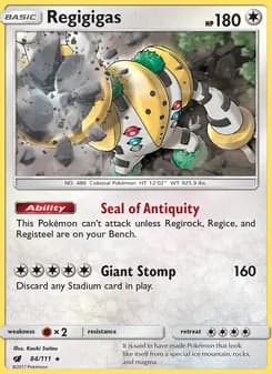 Regigigas card in English
