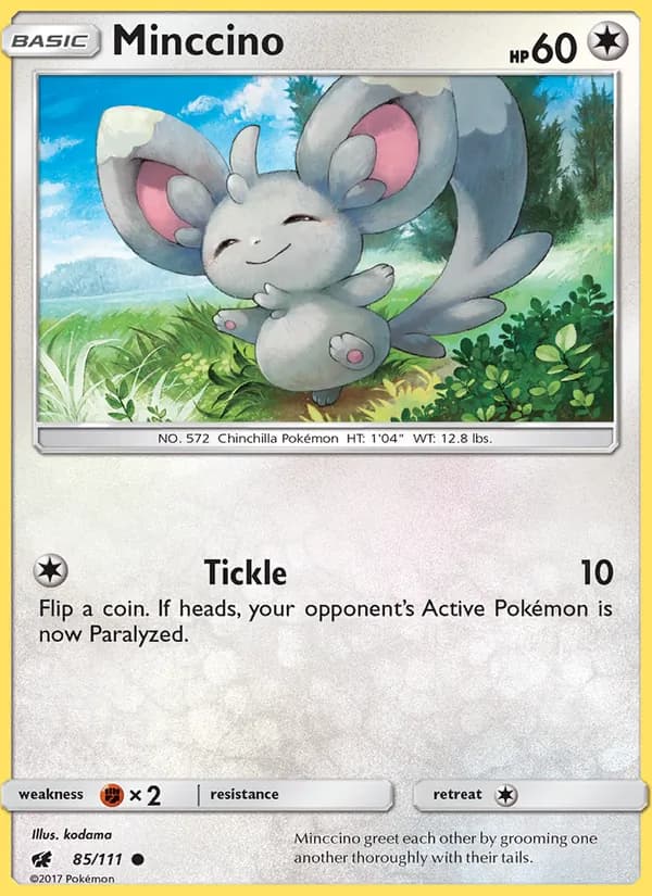 Minccino card in English