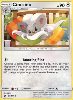 Cinccino card in English
