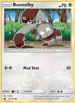 Bunnelby card in English