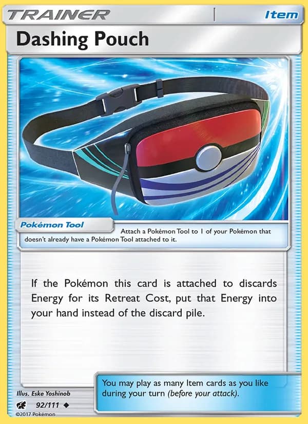 Dashing Pouch card in English