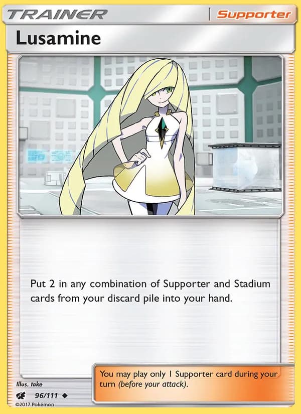 Lusamine card in English