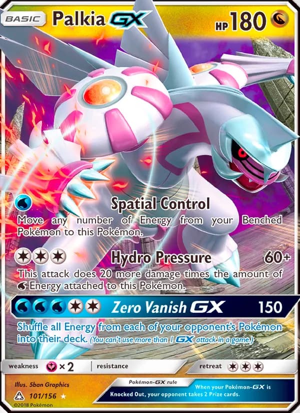 Palkia GX card in English