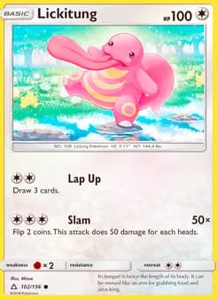 Lickitung card in English