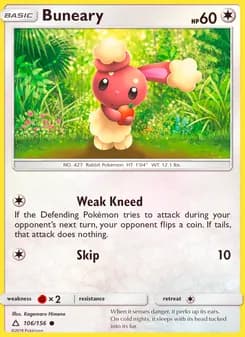 Buneary card in English
