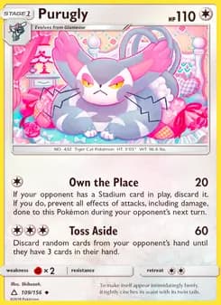 Purugly card in English