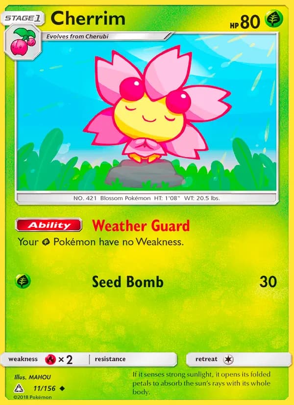 Cherrim card in English
