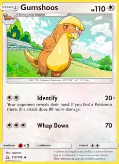 Gumshoos card in English