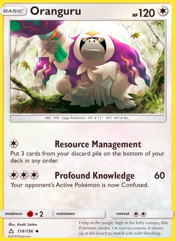 Oranguru card in English