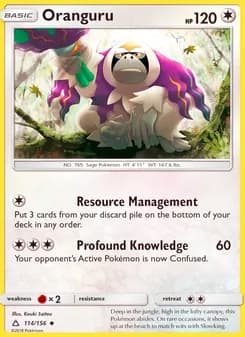 Oranguru card in English